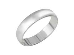 Серебряное кольцо обручальное 5 мм